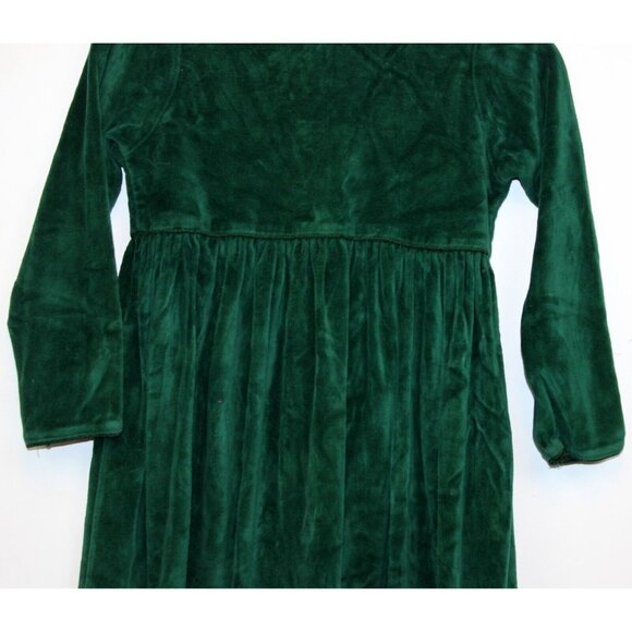 Kelly's Kids Green Velvet Dress sz 6X Lined Button SImple Formal Picture Holiday - Picture 3 of 6